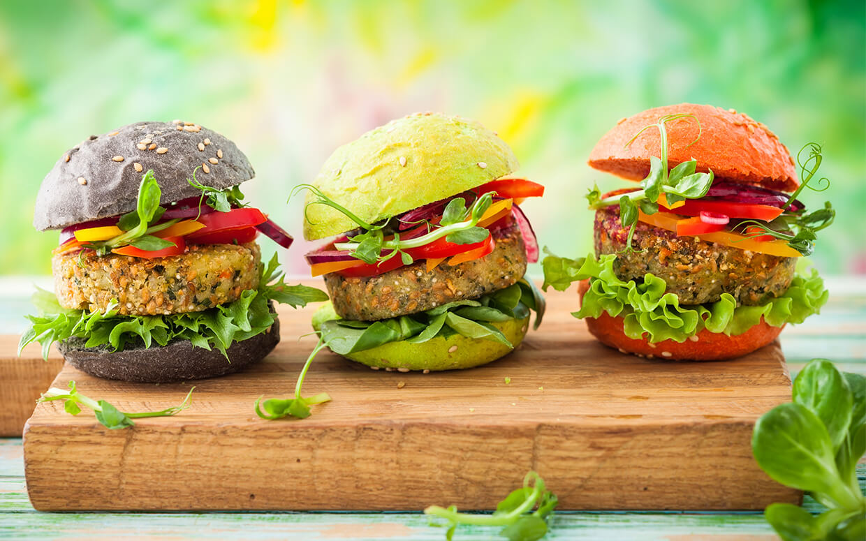 Delicious Vegan burgers | Healthy vegan lifestyle for diving
