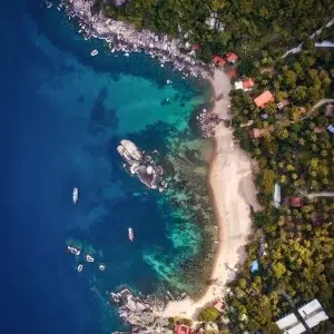 Koh Tao birdseye | Best places to get scuba certified in Southeast Asia | Infinite Blue Dive Travel